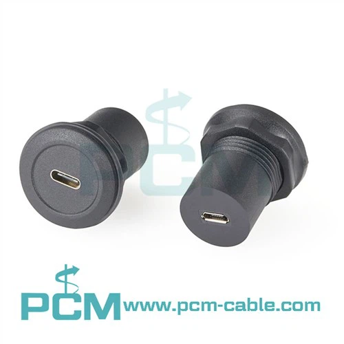 Typ-C-zu-Micro-USB-Buchse, runder Panel-Montageadapter