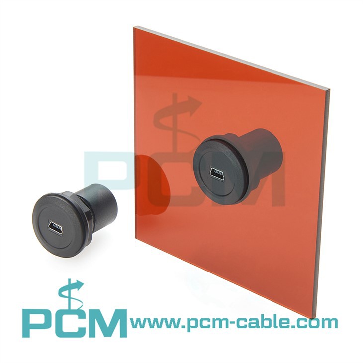 chassis mount mini usb connector female to female  coupler