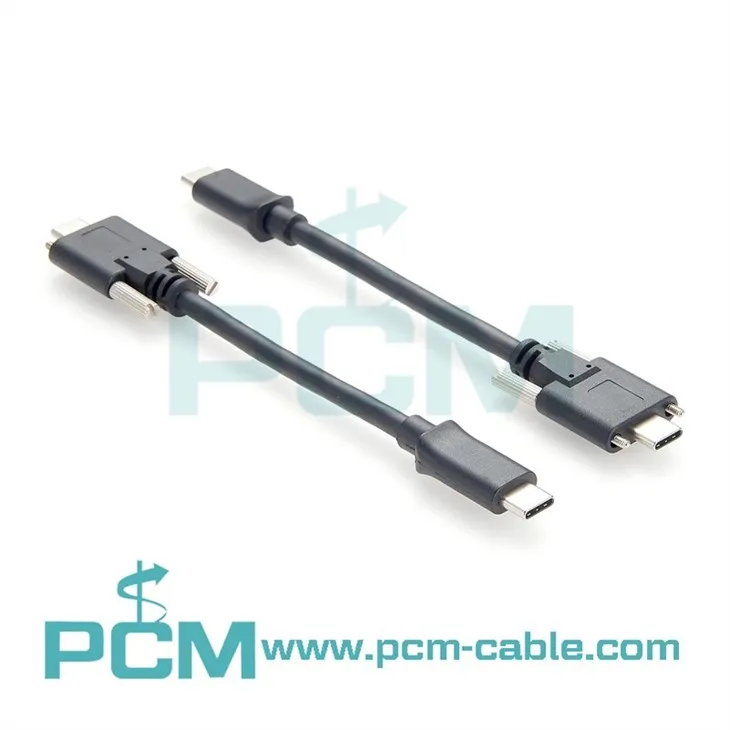 Type-C Male Dual Screw Locking Cable