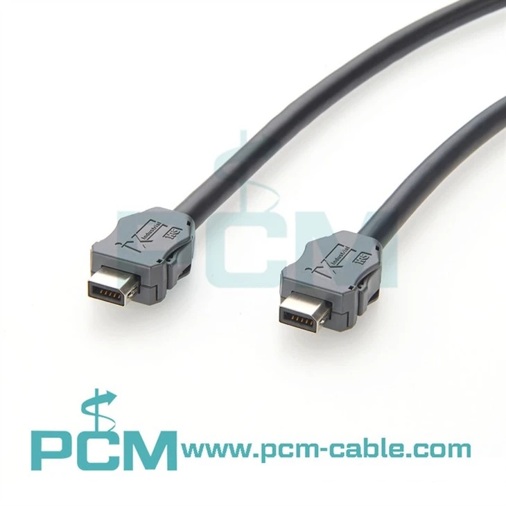 IX to IX Cat6A Ethernet Cable, 10Gbps Industrial Ethernet Cable, Double Shielded