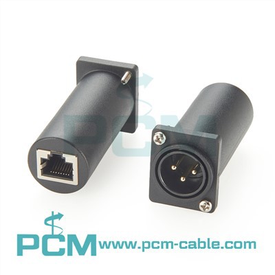 RJ45 Ethernet zum XLR-D-Typ-Panel-Mount-Adapter