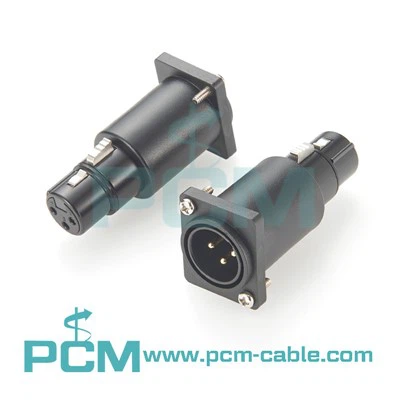 XLR männlich zu XLR weiblicher Panel -Mount -Adapter