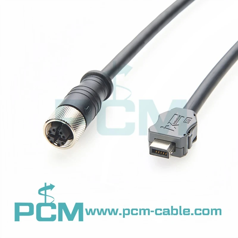 IX to M12 X-Code Female Cat6A Cable 10Gbps Shielded IP67 for Industrial Automation IX to M12 X-Code Female Cat6A Cable 10Gbps Shielded IP67 for Industrial Automation