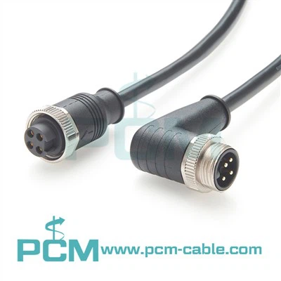 7/8 "4 -Pin -Kabelbaugruppe mit rechtswinkeliger Kabel