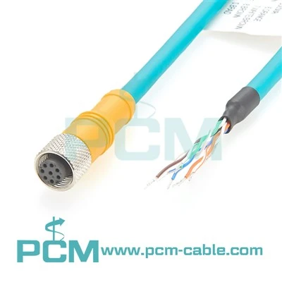 Breakout -Kabel M 12 8 Pin für fliegende Leitungen