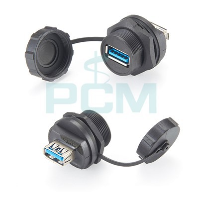 IP67 Wasserdichter USB 3.0-Anschluss USB-Buchse an Schott-Buchse
