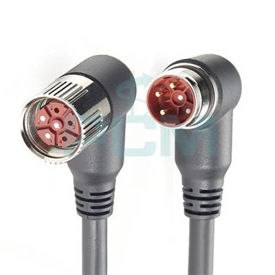 M23 Powerfast-Kabel rechtwinklig
