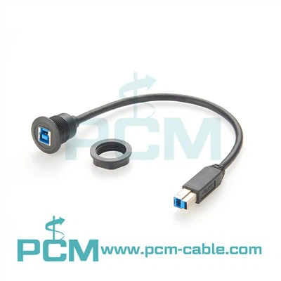 USB 3. 0 Druckerkabel USB 3. 0 B Typ männlicher bis weiblicher Panel -Mount -Erweiterungskabel